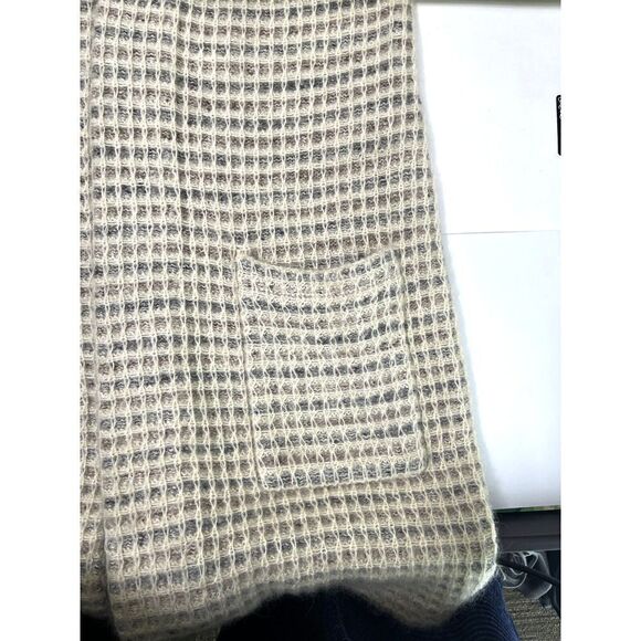 Vtg Wool Mohair Cardigan Sweater Size Medium Beige P.G.E. Open Front Old. Money - Picture 11 of 12